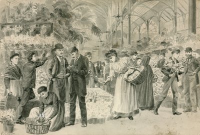Covent Garden, Londra (kağıt üzerinde wc) by English School