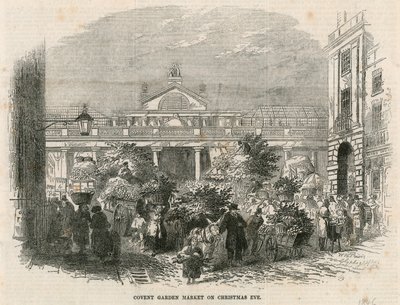 Covent Garden Market, Londra, Noel arifesinde by English School