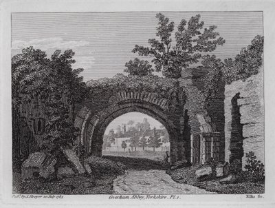 Coverham Abbey, Yorkshire (gravür) by English School
