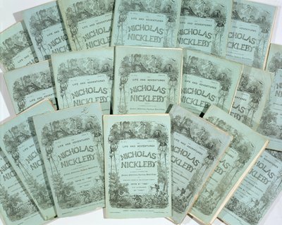Charles Dickens (1812-70) tarafından yazılan The Life and Adventures of Nicholas Nickleby