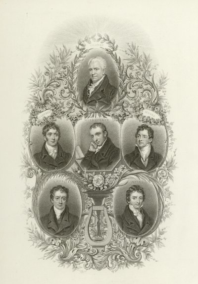 Crabbe, Campbell, Wordsworth, Moore, Kuzu, Irving by English School