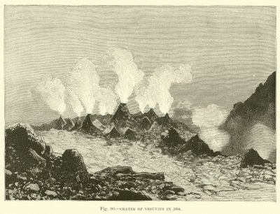 1834 yılında Vezüv Krateri by English School
