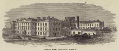 Crichton Kraliyet Kurumu, Dumfries (gravür) by English School
