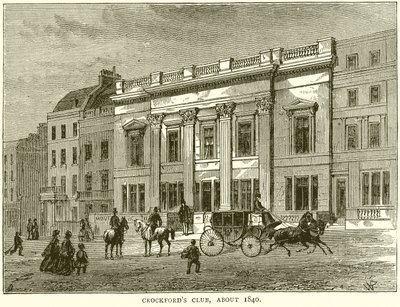 Crockfords Kulübü, yaklaşık 1840 by English School