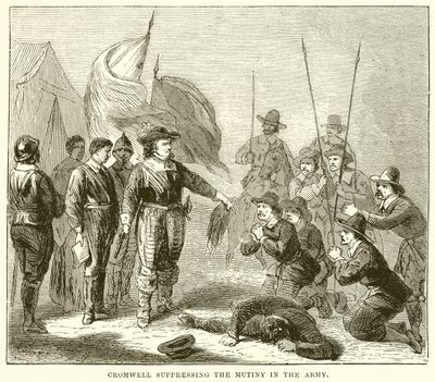 Ordudaki İsyanı Bastıran Cromwell by English School