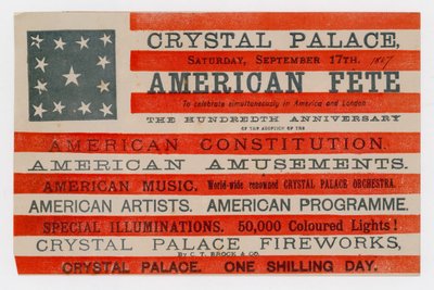 Crystal Palace, American Fete, 17 Eylül 1887 by English School