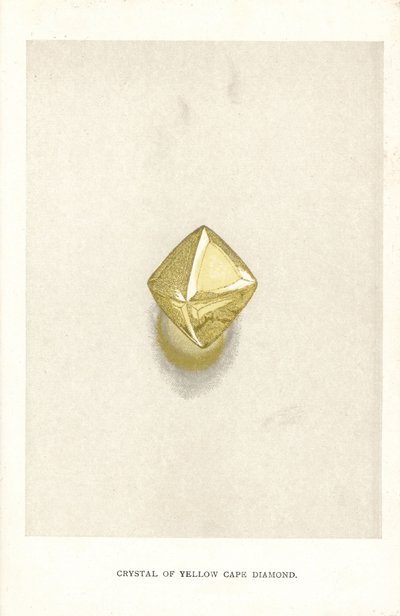 Crystal of Yellow Cape Diamond, Edwin Streeter