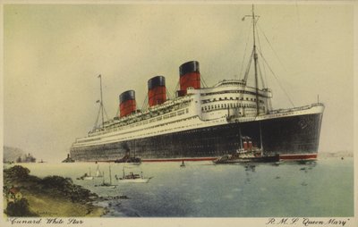 Cunard White Star Line astar RMS Queen Mary by English School