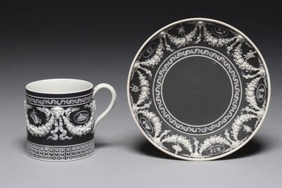 Wedgwood Factory tarafından tasarlanan ve üretilen Fincan ve Tabağı, c.1790 by English School