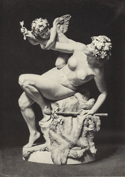 Aşk tanrısı ve Bacchante by English School