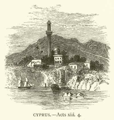 Kıbrıs, Elçilerin İşleri, xiii, 4 (gravür) by English School