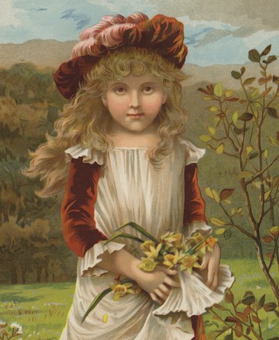 Nergis aşağı dilly (kromolitho) by English School