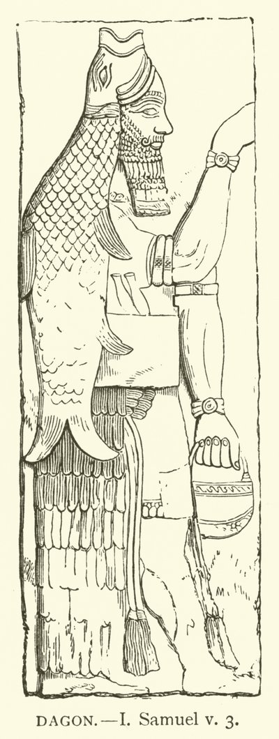 Dagon, I, Samuel, v, 3 (gravür) by English School