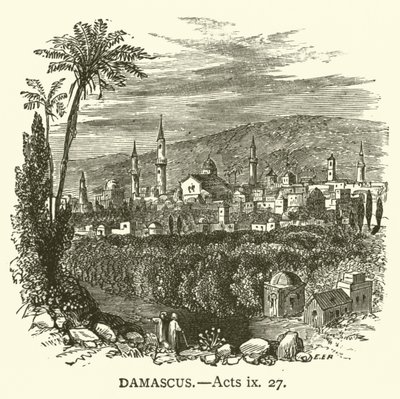 Şam, Elçilerin İşleri, ix, 27 (gravür) by English School
