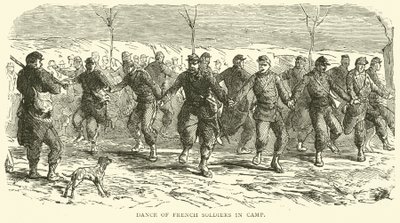 Fransız askerlerinin kamptaki dansı, Kasım 1870 by English School
