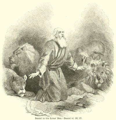 Daniel Lions Den, Daniel, vi, 16, 17 by English School