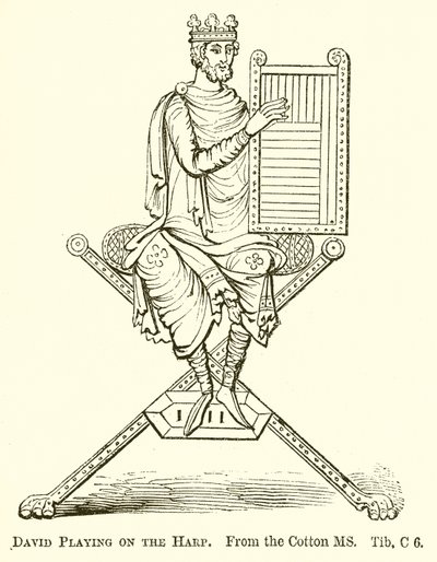 Arp üzerinde oynayan David by English School