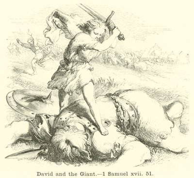 Davut ve Dev, 1 Samuel, xvii, 51 by English School