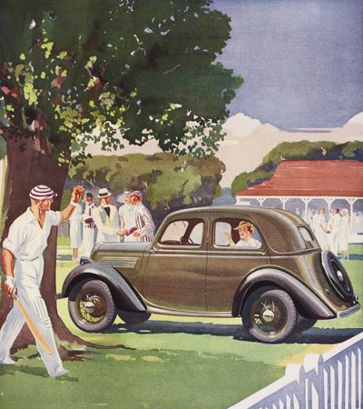 De Luxe Ford Saloon, reklam by English School