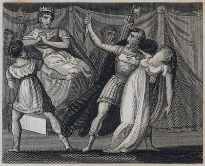 Verginia'nın ölümü, Roma, MÖ 449 (gravür) by English School