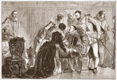 Orange Prensi Sessiz William'ın Ölümü, James Aitken Wylie'nin (1808-1890) 'Protestanlığın Tarihi'nden bir örnek, pub. 1878 (gravür) by English School