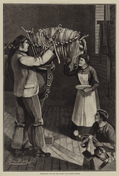 Londra Arabalı At Geçit Töreni için onu süslemek (gravür) by English School