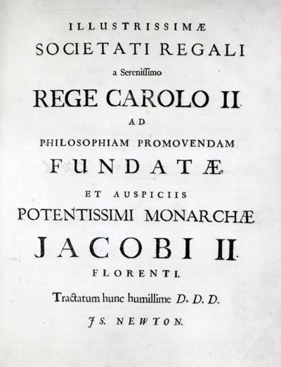 Newtons Philosophiae Naturalis Principia Mathematica