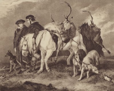 Geyik avı (chromolitho) by English School
