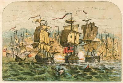Amiral Blake tarafından Hollanda Filosunun Yenilgisi by English School