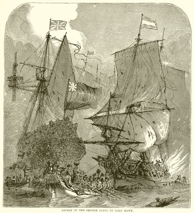 Fransız Filosunun Yenilgisi Lord Howe tarafından by English School