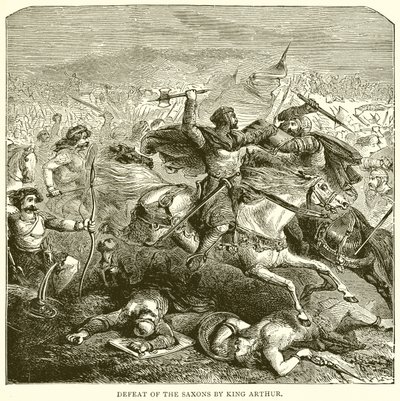 Kral Arthur tarafından Saksonların Yenilgisi by English School