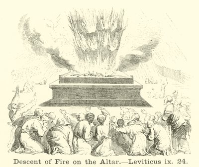 Ateşin Altar Üzerine İnişi, Levililer, ix, 24 by English School