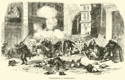 Bir barikatı terk etmek, Nisan 1871 by English School