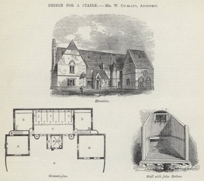 Ahır için Tasarım (gravür) by English School