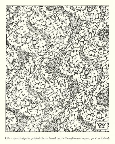 Bezelye, elmas tekrar, 30 × 21 inç (gravür) dayalı baskılı Pamuk için tasarım by English School