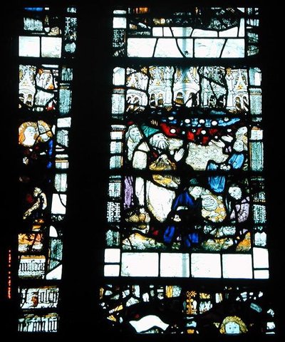 Pencerelerden birinden detay, 15. yüzyıl ortası (vitray) by English School