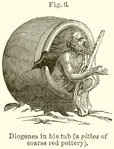 Diogenes Küvetinde (Kaba Kırmızı Çanak Çömlek Pithos) by English School