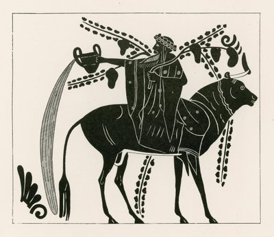 Boğaya binen Dionysos (gravür) by English School