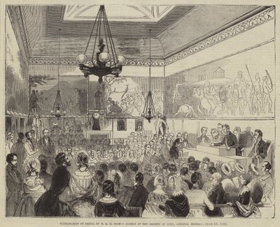SAİK Prens Albert tarafından Sanat Derneği'nde Ödüllerin Dağılımı, Adelphi, Pazartesi, 10 Haziran 1844 by English School