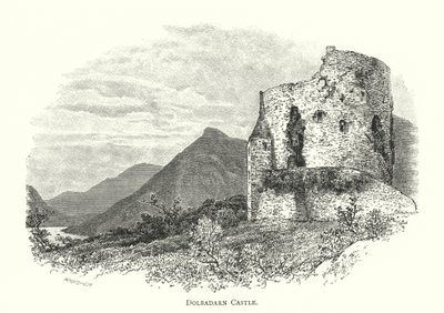 Dolbadarn Kalesi (gravür) by English School
