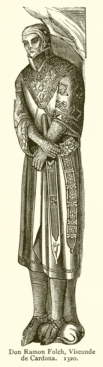 Don Ramon Folch, Cardona Vikontu. 1320 by English School