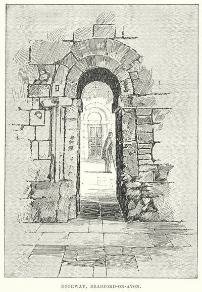 Kapı, Bradford-on-Avon (gravür) by English School