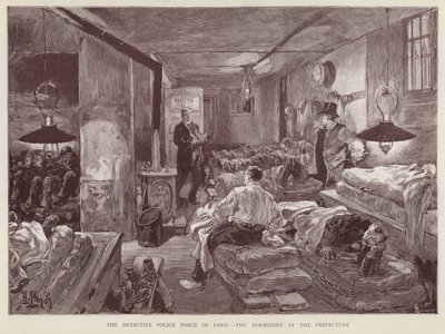 Paris, Fransa Polis Bölgesinde Yurt (litho) by English School