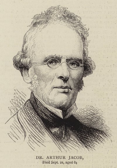 Dr. Arthur Jacob (gravür) by English School
