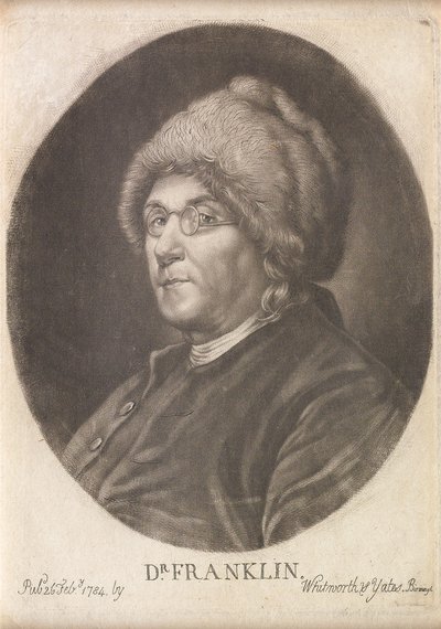 Franklin, 1784 (mezzotint) by English School