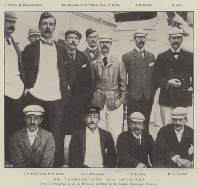 Dr Jameson ve Görevlileri (gravür) by English School