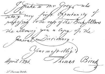 Dr Thomas Birch by English School