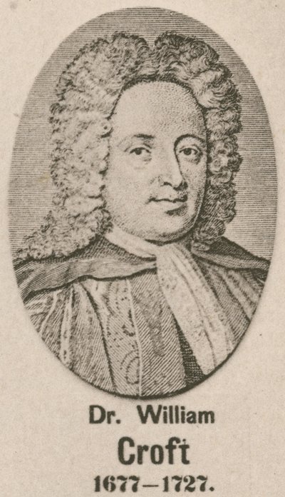 Dr William Croft (gravür) by English School