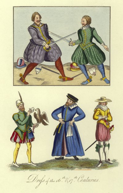 16. ve 17. Yüzyılların Elbisesi by English School