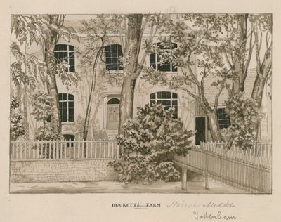 Ducketts Farm House, Tottenham, Londra (kağıt üzerinde wc) by English School